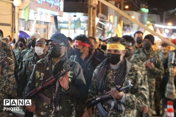 فیروزکوه در خروش ولایت؛ رژه جان‌فدایان ایرانِ امام‌رضایی