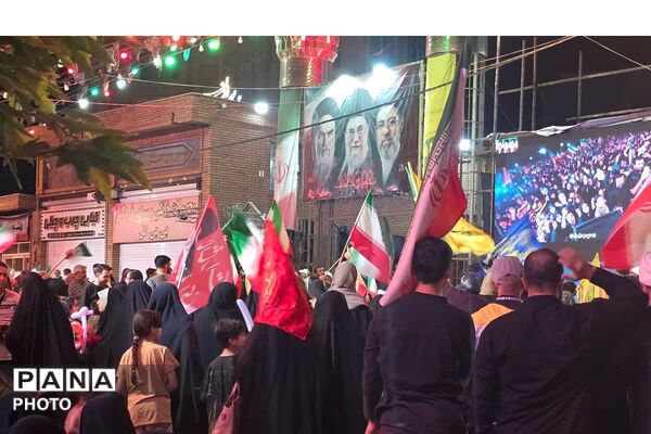 بیعت مردم در شب عید غدیروشعار ایستادگی در مسیر آرمان‌های انقلاب