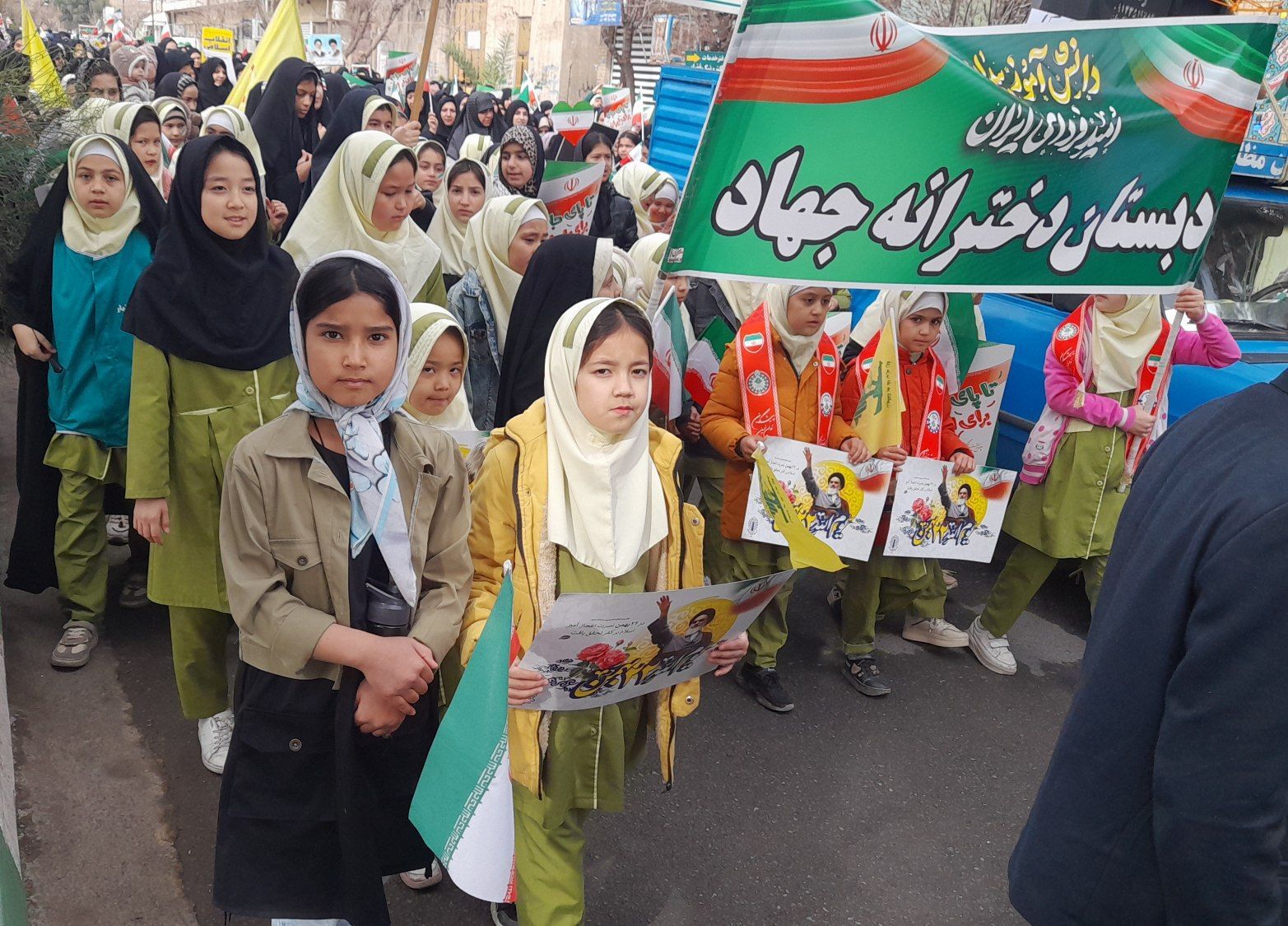 راهپیمایی مردم جعفرآباد قم در جشن سالگرد پیروزی انقلاب