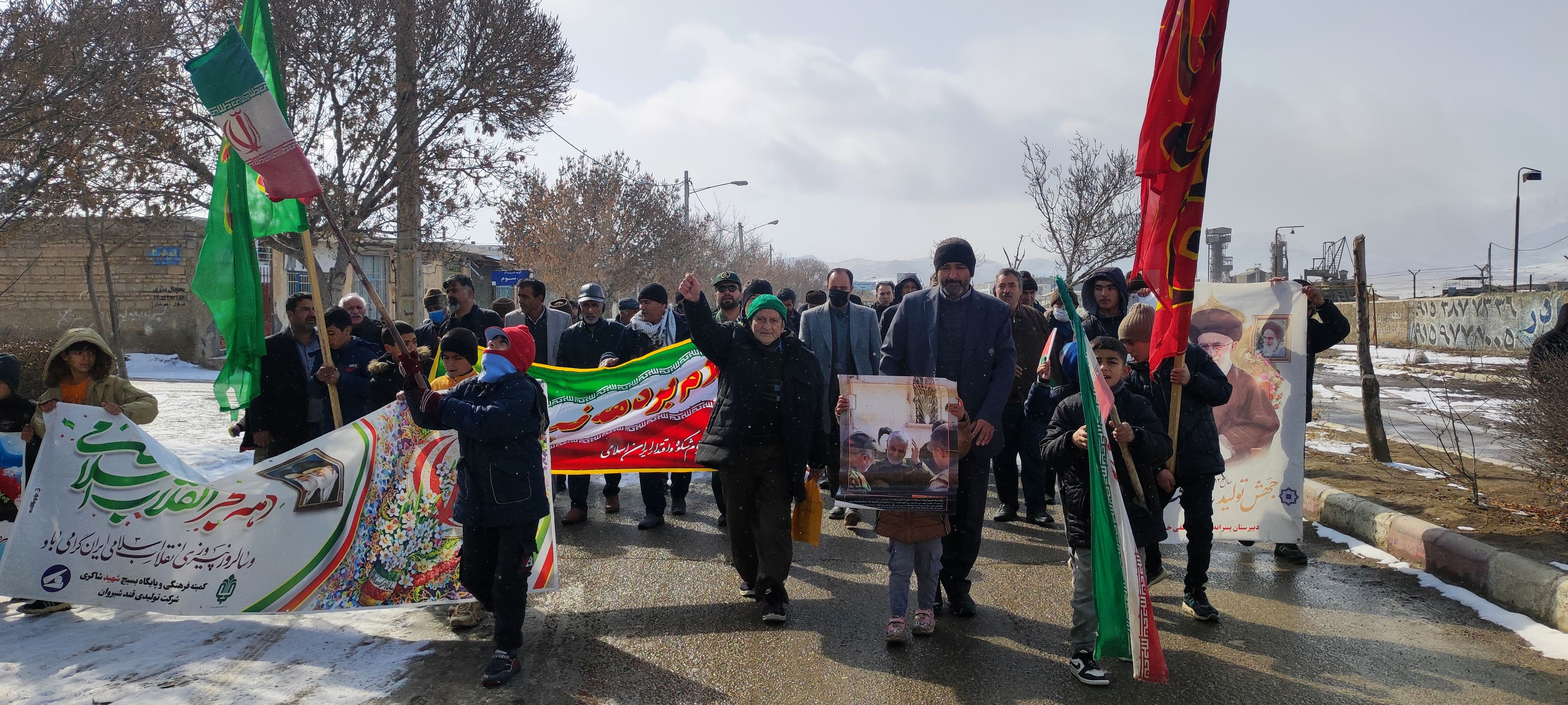 راهپیمایی ۲۲بهمن در روستای اسلام آباد شیروان