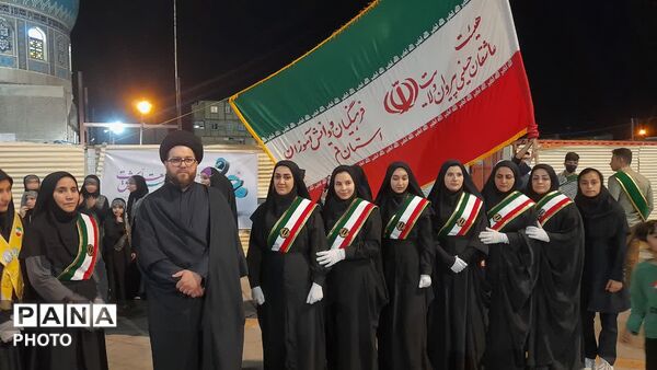 حضور حماسی مدارس قم در تجمعات شبانه آستان مقدس امامزاده موسی مبرقع(ع)