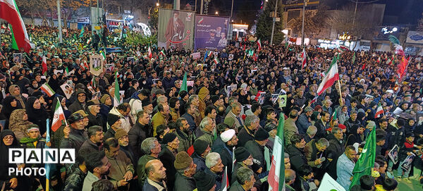 اجتماع و راهپیمایی در هفتین شب در شهرستان بجنورد 