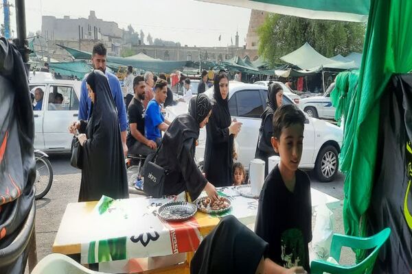  حضور جاماندگان حسینی در مرزهای خوزستان
