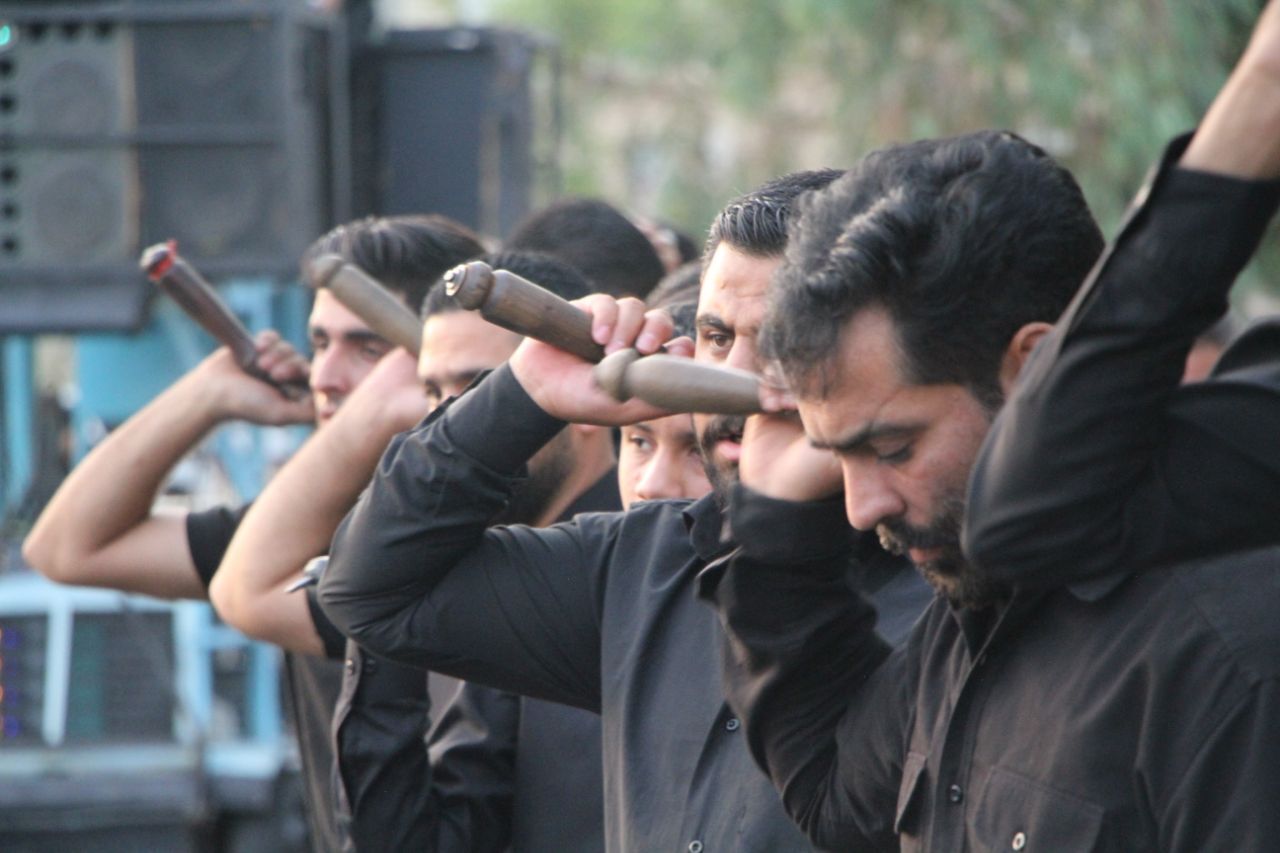 مراسم زنجیر زنی در شهرستان بم 