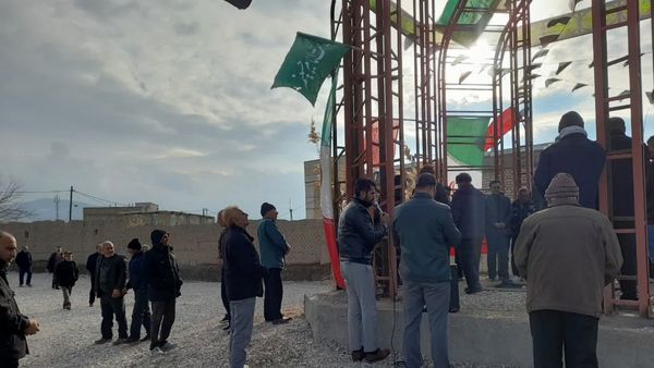 مراسم بزرگداشت سومین روز تدفین شهید گمنام در شهر قاضی