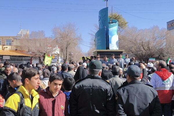 راهپیمایی ۲۲ بهمن در چهل و ششمین سالگرد پیروزی شکوهمند انقلاب اسلامی در شهرستان آباده