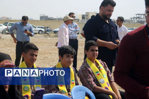 آیین شروع عملیات اجرایی دبیرستان 12 کلاسه شهید اسماعیل محمدپور در تنگک بوشهر