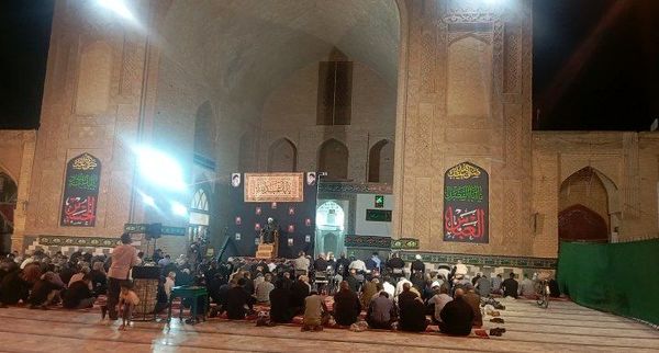 مراسم عزاداری سیدالشهدا (ع) در مسجد جامع نیشابور