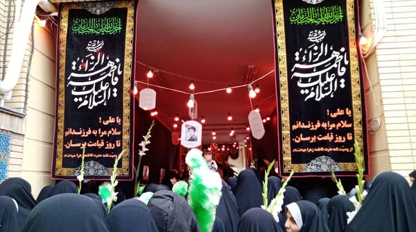 مراسم وداع با شهید گمنام در مدارس دخترانه مشکات