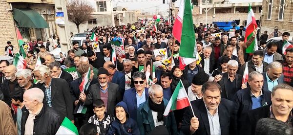 شور و حماسه راهپیمایی 22 بهمن در شهر جعفریه