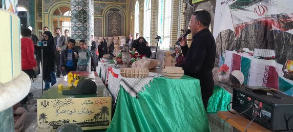 تشییع پیکر شهید گمنام در گلزار شهدای شهر بار نیشابور 