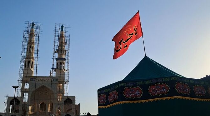 آماده‌سازی حسینیه بزرگ زارچ برای محرم