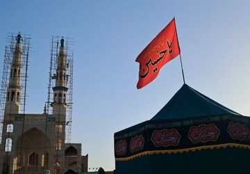 آماده‌سازی حسینیه بزرگ زارچ برای محرم