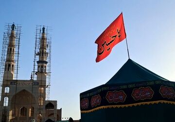 آماده‌سازی حسینیه بزرگ زارچ برای محرم