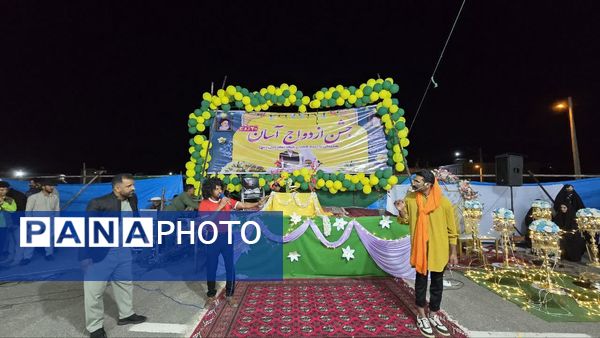 دوازدهمین جشن ازدواج آسان ۲۰ زوج جوان در رودبار کرمان