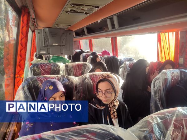 اعزام دانش‌آموزان دختر قائمشهری به اردوی راهیان نور