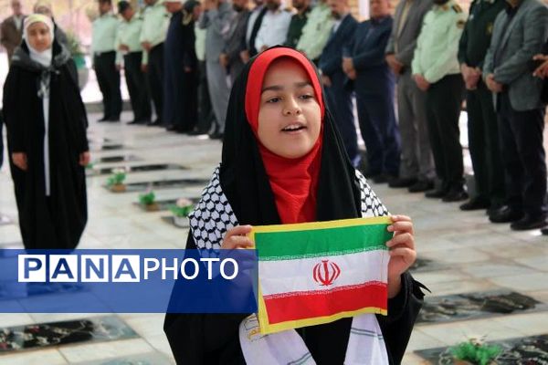 مراسم غباررویی مزار شهدای شهرستان خلیل آباد 