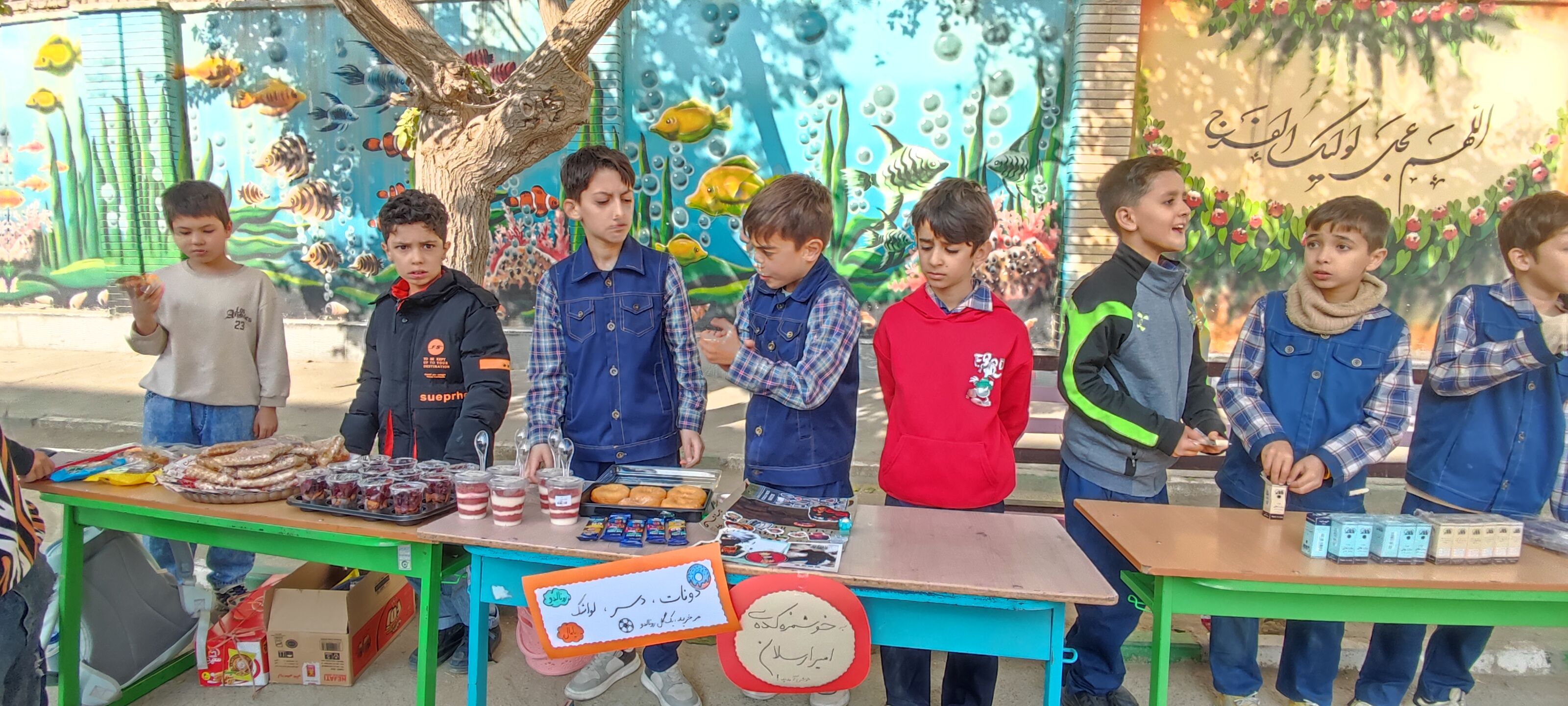 برگزاری بازارچه دانش‌آموزی در مدرسه شهدای فرهنگی شهرستان شیروان