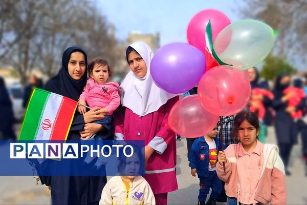 راهپیمایی یوم الله ۲۲ بهمن در شهرستان باشت با حضور گرم مردم