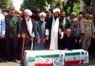 مراسم تشییع پیکر مطهر شهید «مهران منوری» در فومن