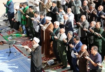 نماز باشکوه عید سعید فطر در مصلی آیت الله اعرافی (ره) شهرستان میبد 