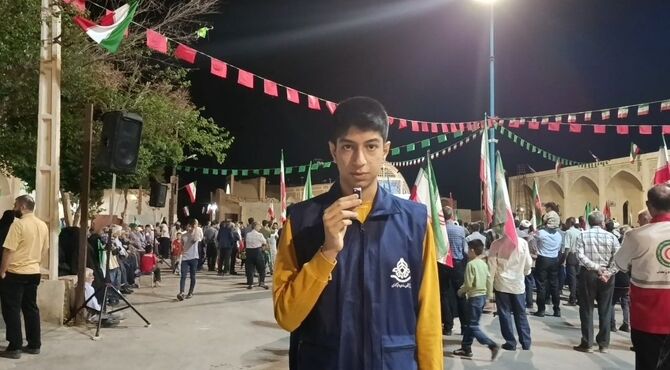 حضور حاج احمد ابوالقاسمی در تجمعات مهریز