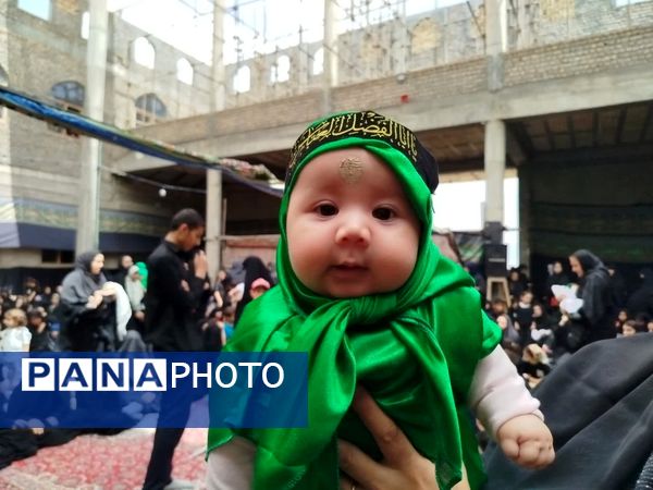 همایش شیرخوارگان حسینی با حضور خیل عظیمی از عزاداران در فاروج 