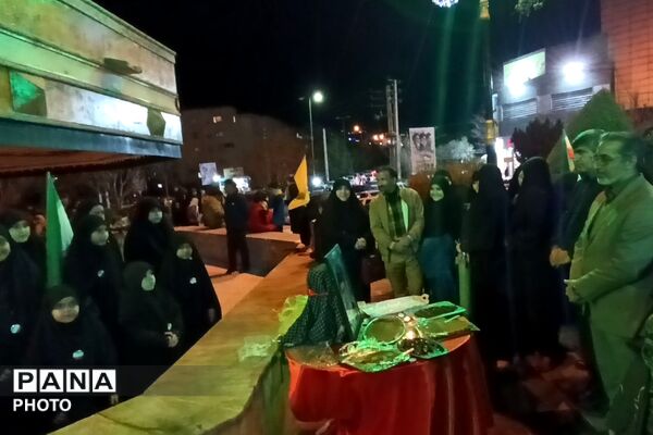 مراسم چهلمین روز شهادت دانش آموزان مدرسه شجره طیبه میناب در پردیس