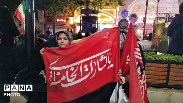 اجتماع عظیم عزاداران حسینیه امام نیشابور در سوگ رهبر انقلاب