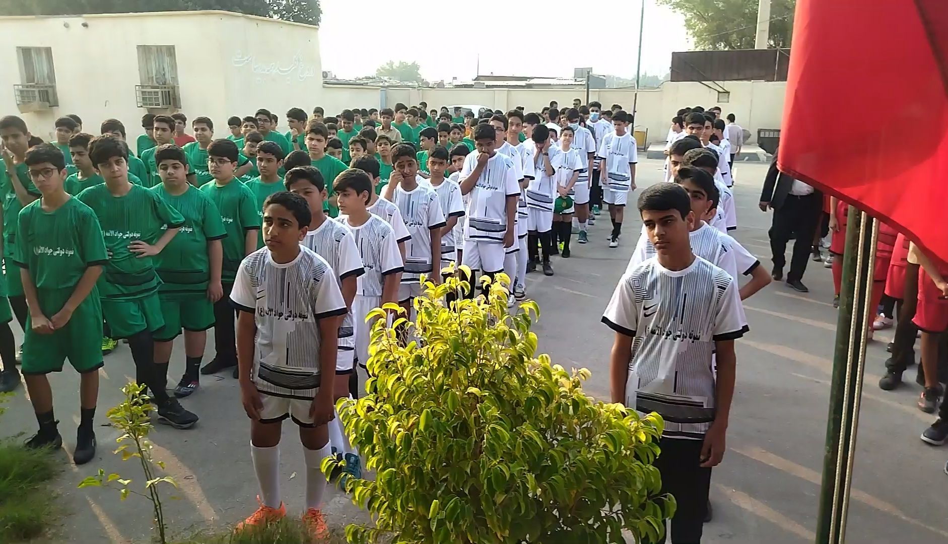 هفته تربیت‌بدنی و ورزش در صف صبحگاهی مدرسه جوادالائمه