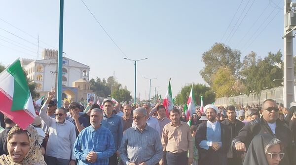 خروش مردم خلیل آباد در محکومیت اغتشاشگران و آشوبگران 
