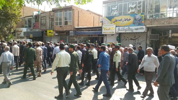 مراسم تشییع پیکر شهید جانباز «علی رفیعی» در کاشمر 