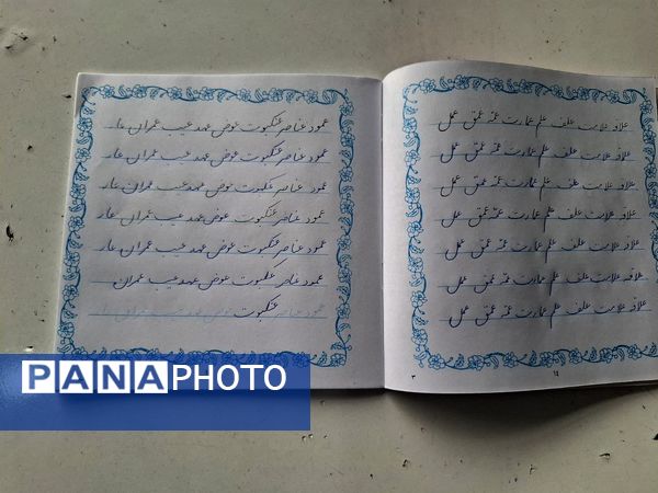 کلاس هنر خط و زیبایی شناسی  در دبیرستان دخترانه شهید رستمرودی ورامین