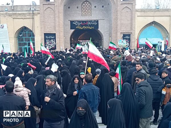 تجمع پرشور مردم شهرستان  نیشابور