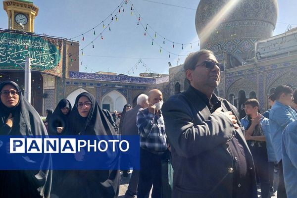 حضور دانش‌آموزان دبستان هیأت امنایی شهید قلنبر ناحیه دو شهرری در مراسم شهادت حضرت عبدالعظیم (ع)