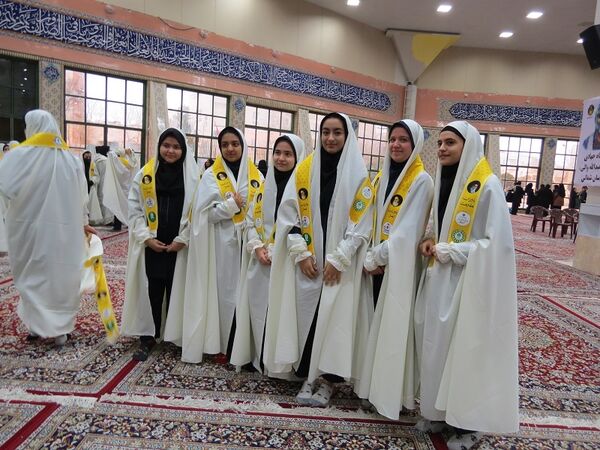 تمرین آمادگی گروه پیشتازان برای اجرا در اجلاسیه سراسری نماز
