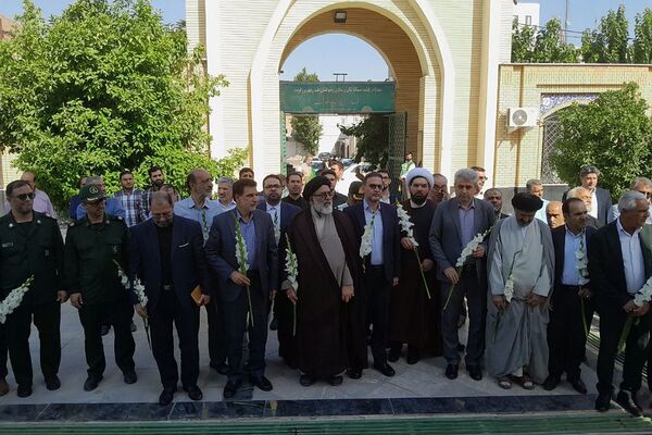 مراسم سالروز شهادت شهید بهشتی و ۷۲ یار انقلاب و چهلمین روز از شهادت رییس‌جمهور و شهدای خدمت در ورامین