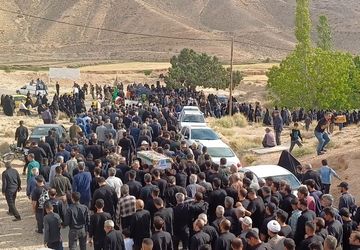 مراسم تشییع پیکر شهید «ابوالفضل شهباز» در دیباج