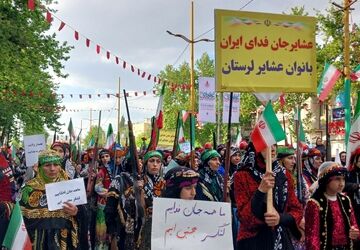 اجتماع باشکوه جان‌ فدایان ایرانِ امام‌ رضایی در خرم آباد