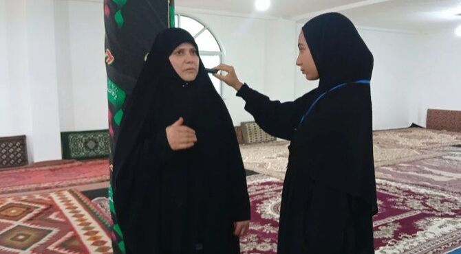 مراسم سوزناک گهواره‌گردانی علی‌اصغر (ع) در  مسجد ولیعصر