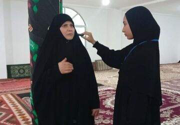 مراسم سوزناک گهواره‌گردانی علی‌اصغر (ع) در  مسجد ولیعصر