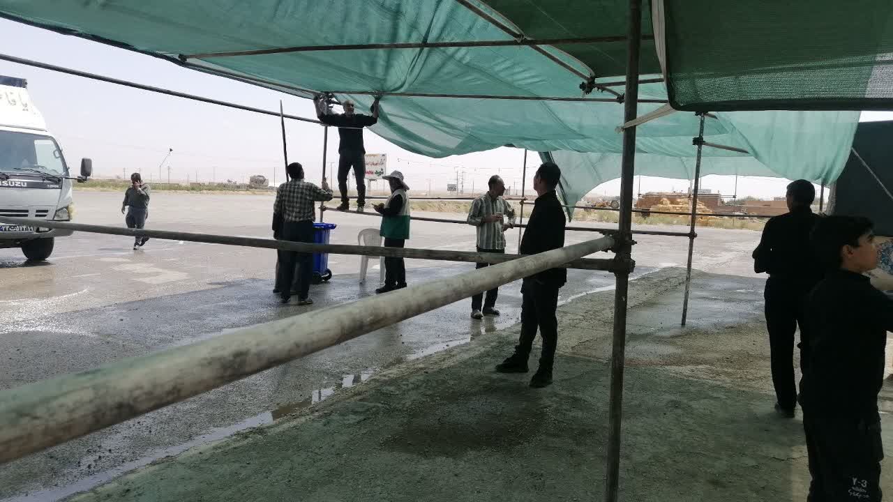 برپایی موکب عاشورایی اربعین حسینی در شیروان