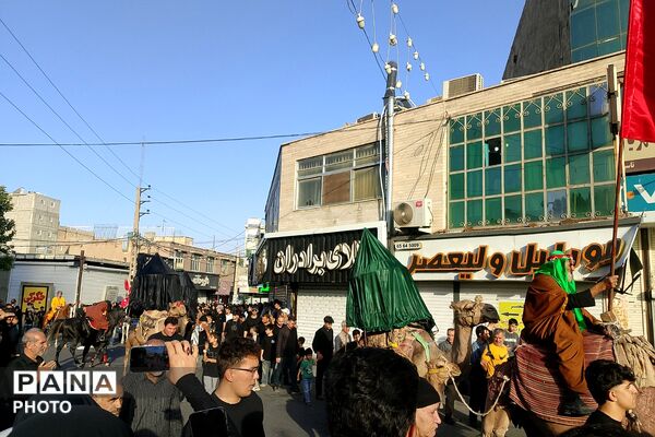 استقبال پرشور مردم شهرک امیریه از کاروان نمادین اسرای کربلا