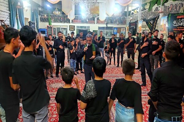 مراسم عزاداری شب تاسوعای حسینی در مسجد جامع شهر بار
