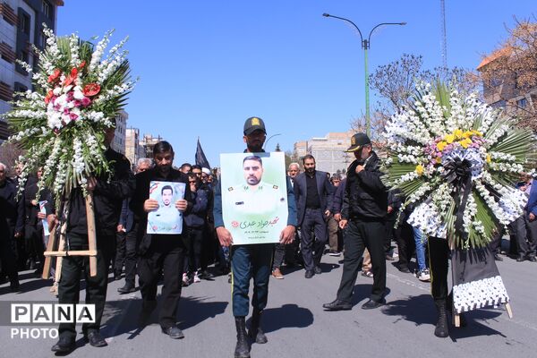 تشییع پیکر شهید سرگرد «جواد عبدی» در حملات آمریکایی - صهیونی