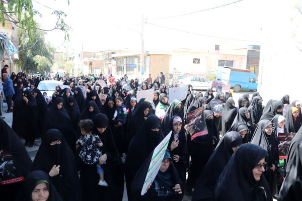 راهپیمایی روز قدس در شهر قنوات قم