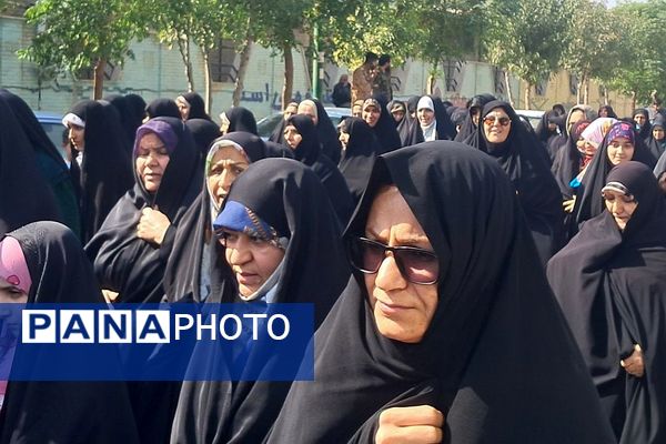 همبستگی مردم ولایتمدار نسیم‌شهر در راهپیمایی علیه رژیم صهیونیستی