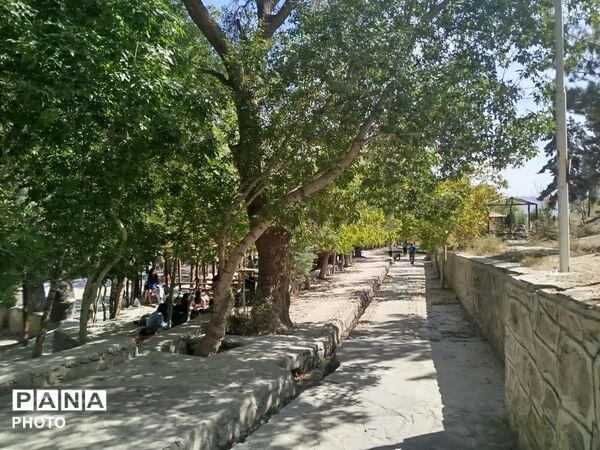 جلوه‌گریِ رنگ‌های پاییزی و طراوت چشمه در تفریحگاه «پیر خوشدر» کلاته‌رودبار