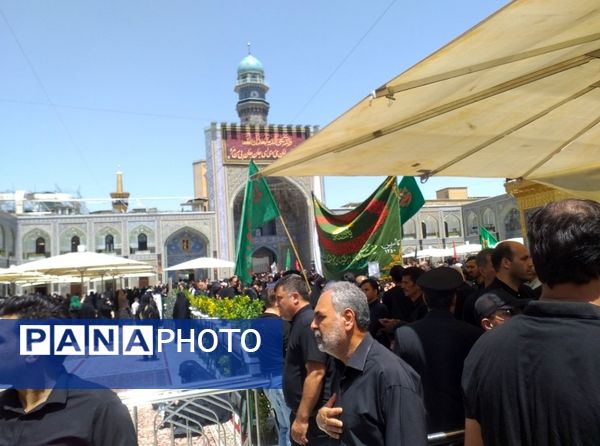 حضور هیئت های عزاداری سید الشهدا در حرم مطهر رضوی