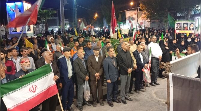 مردم کوهدشت در هفتاد و ششمین تجمعات شبانه 